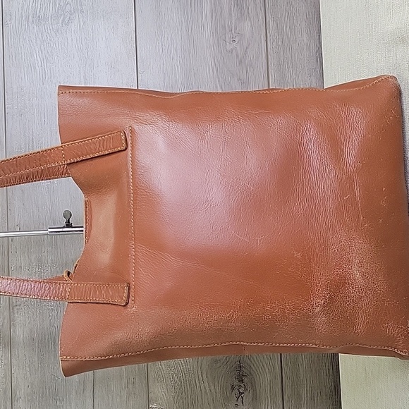 Anthropologie Cut & Paste Los Angeles Leather Tote Shoulder Bag - Picture 5 of 16